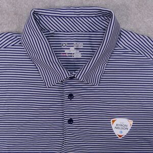 UNDER ARMOUR Polo Mens XL Blue  Gray Striped Short Sleeve